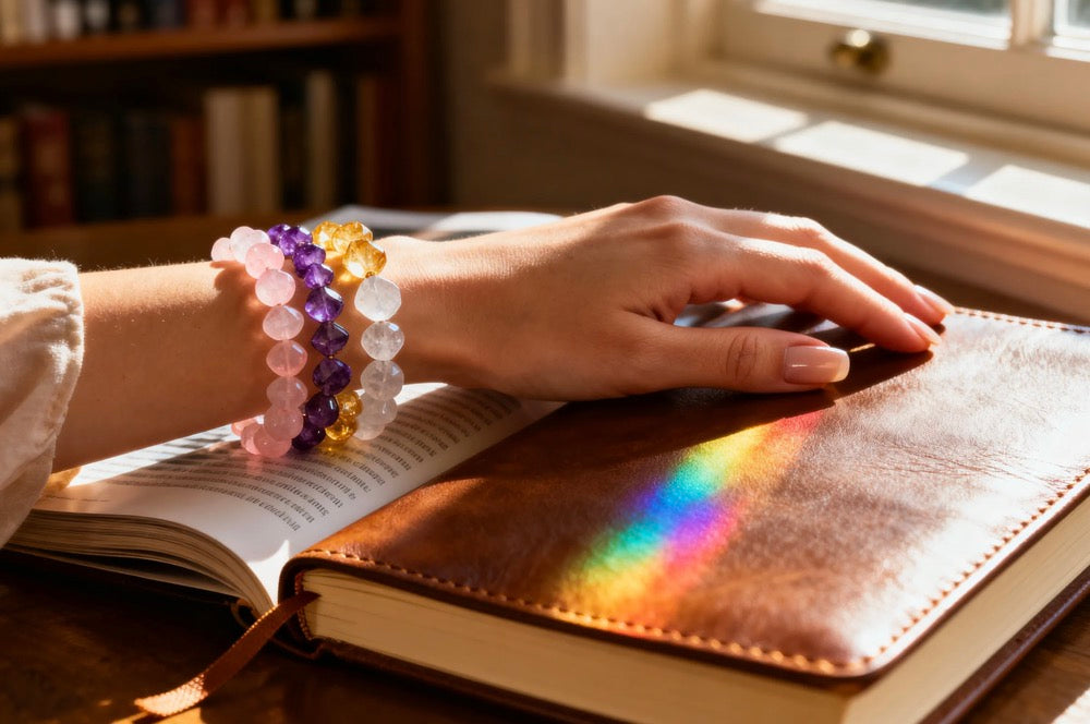 Layered-Crystal-Bracelets-Fashion-Meets-Energy LumeChing - Online Luck & Fashion Crystals Store - healing crystal bracelet