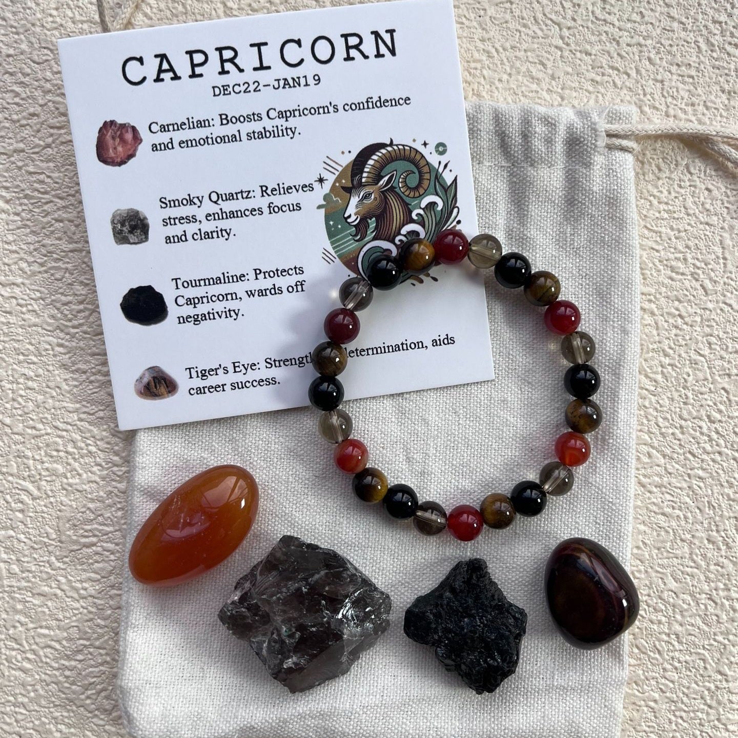 Capricorn Birthstone Bracelet Set
