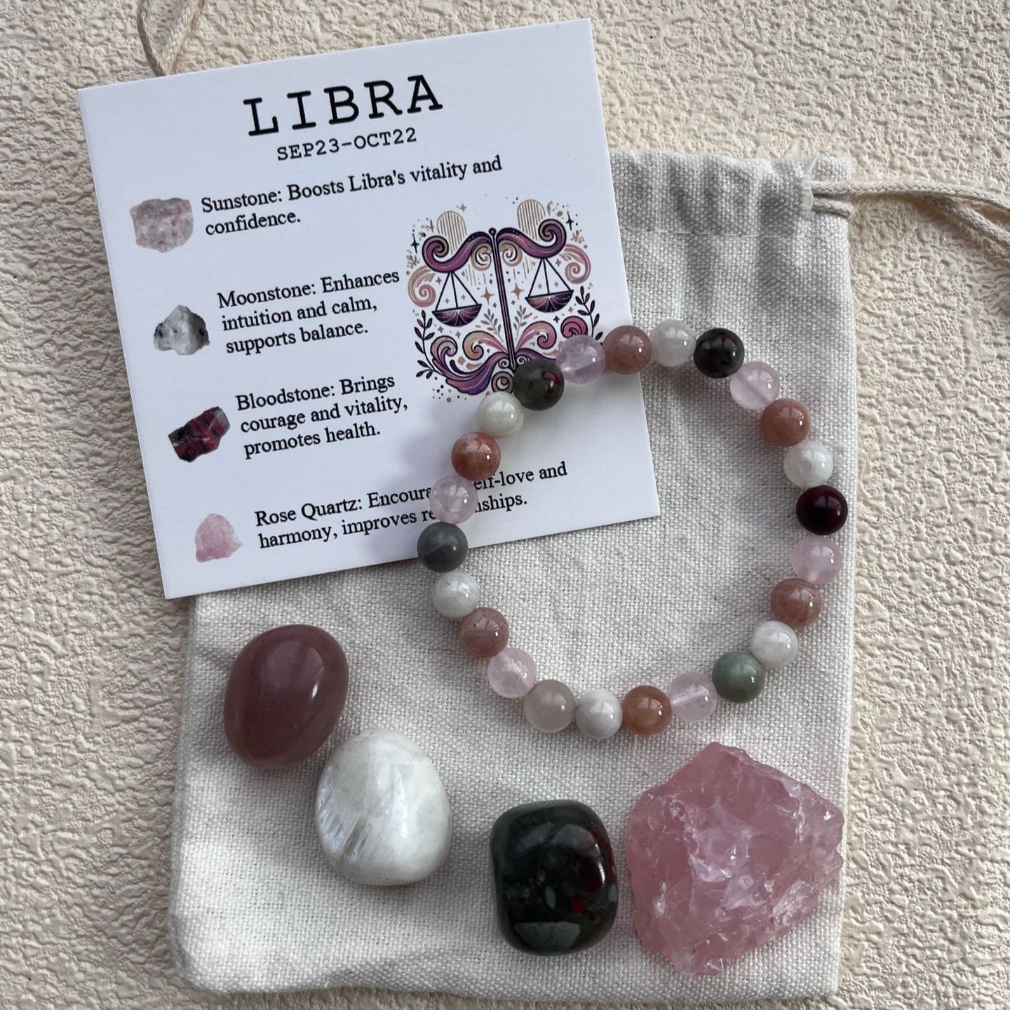 Libra Birthstone Bracelet Set