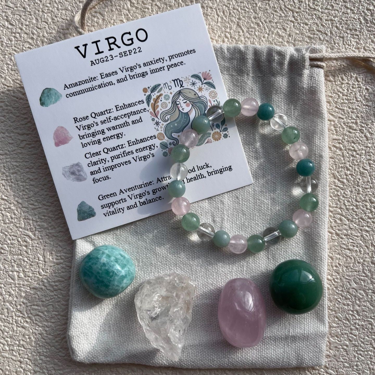 Virgo Birthstone Bracelet Set